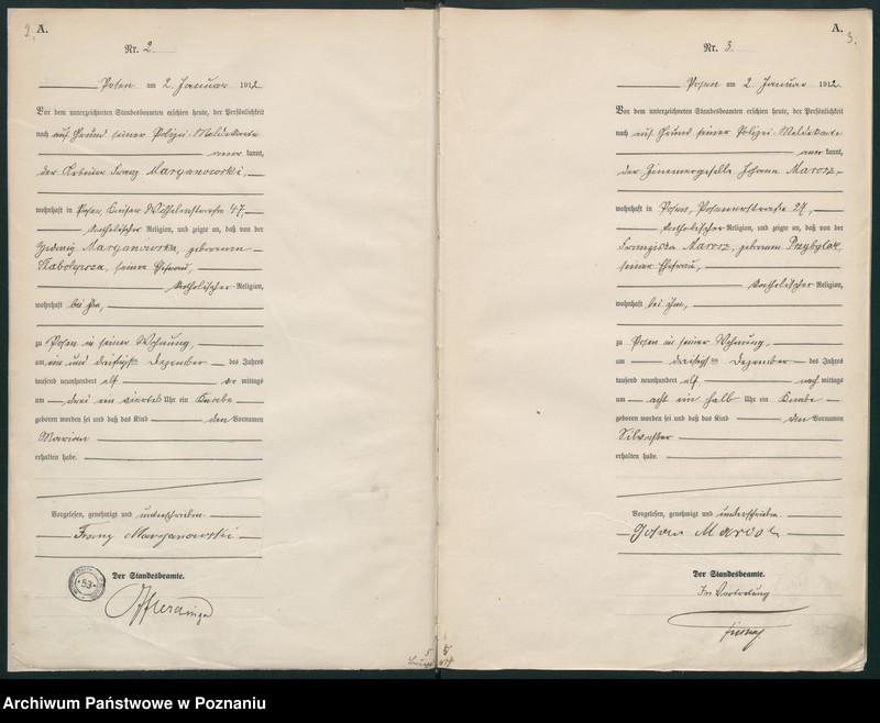 Obraz 4 z jednostki "Księga miejscowa urodzeń tom I [Rejestr główny urodzeń]"