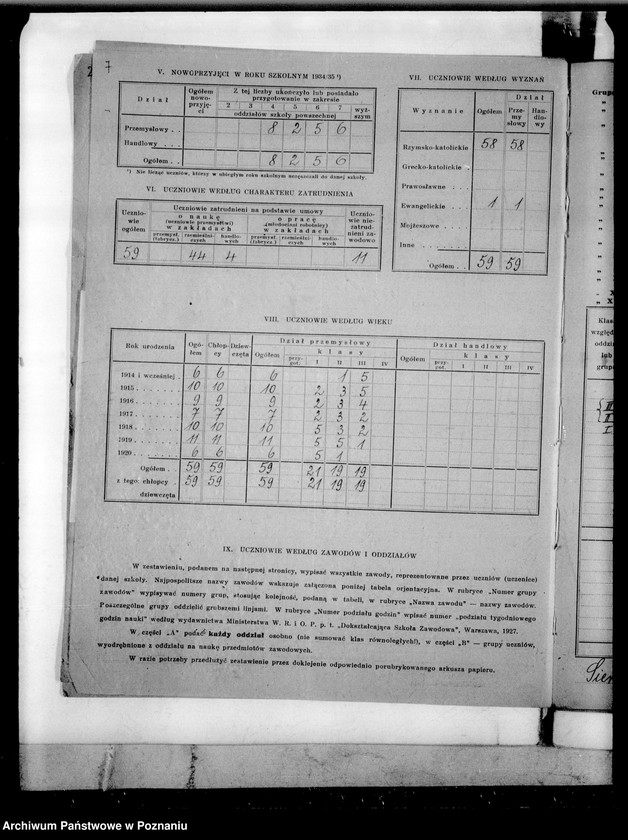 image.from.unit.number "[Formularze statystyczne Głównego Urzędu Statystycznego dotyczące szkół zawodowych dokształcających w województwie poznańskim]"