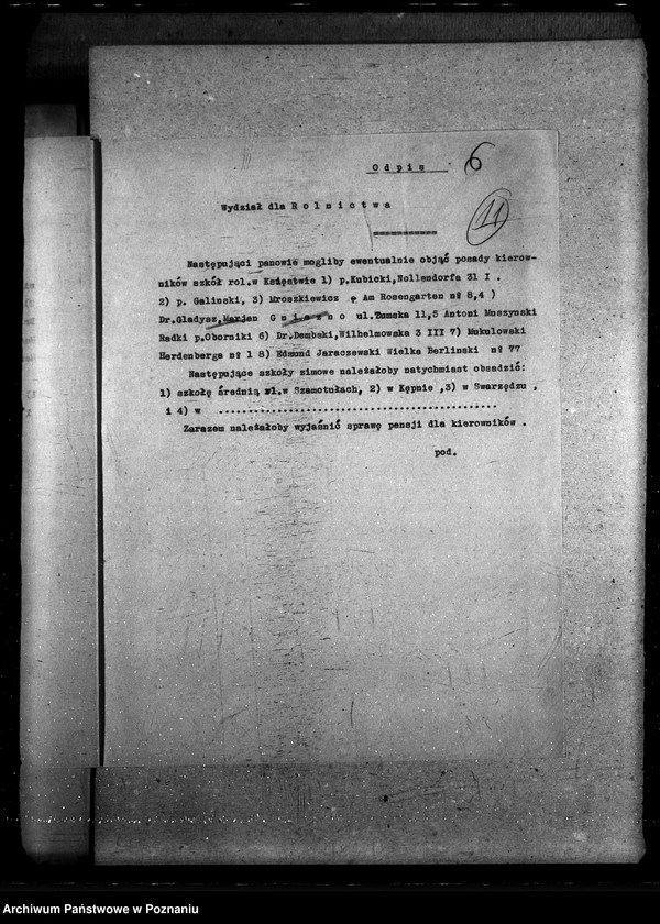 Obraz 10 z jednostki "Sprawy szczegółowo-administracyjne Szkoły należące do Izb Rolniczych"