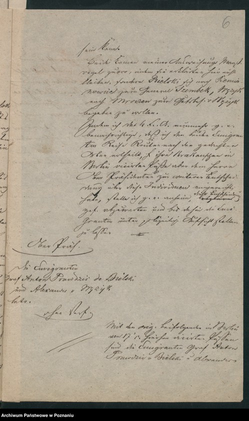 Obraz 11 z jednostki "A. betr. die polnischen Emigranten Alexander von Wężyk und Anton Prawdzic de Bielski"