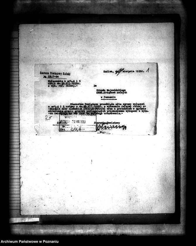 Obraz 5 z jednostki "Majątek Zbiersk powiaty kaliski i koniński przymusowy wykup"