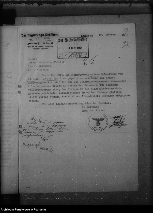 Obraz 17 z jednostki "Anerkennung der im Generalgouvernement ausgestellten Kennkarten"