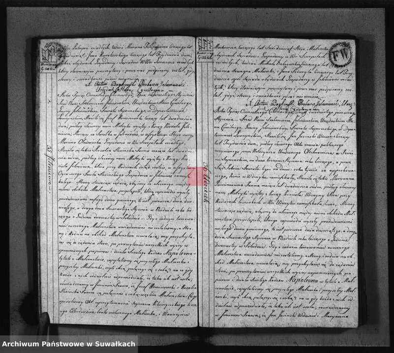 image.from.unit.number "Akta Urzędnika Stanu Cywilnego Zaślubionych w Gminie Jeleniewskiey od Dnia 1-go Stycznia Roku 1814."
