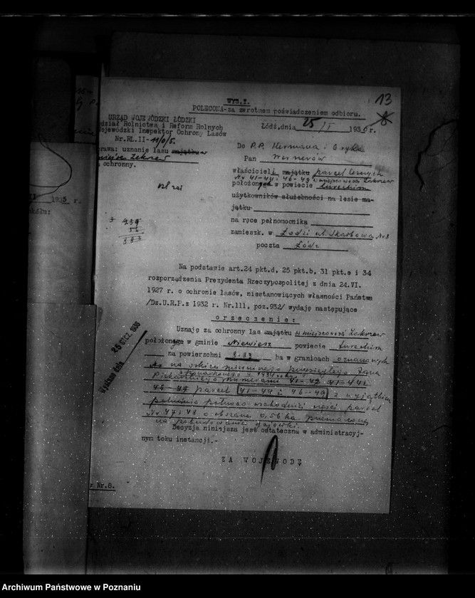 Obraz 17 z jednostki "Parcele leśne pod nazwą,,Zakrzew" powiat turecki"