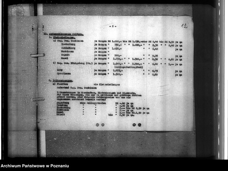 Obraz 16 z jednostki "Baulandpreise für das Wohnungsprogramm"
