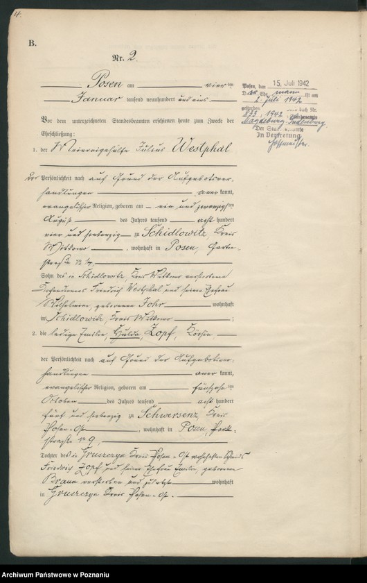 Obraz 6 z jednostki "Księga miejscowa małżeństw t. I"