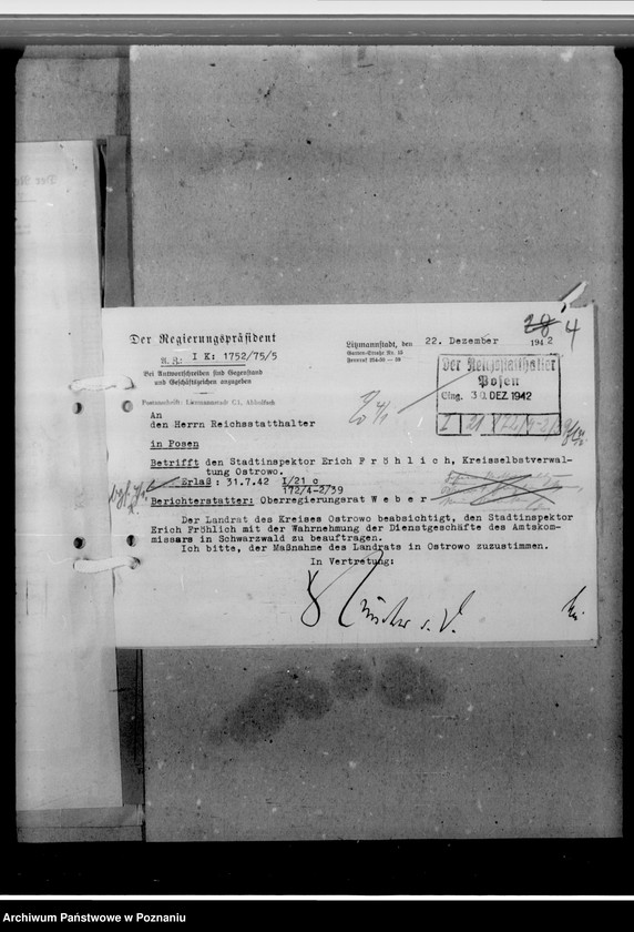 Obraz 8 z jednostki "Fröhlich, Erich - inspektor miejski"