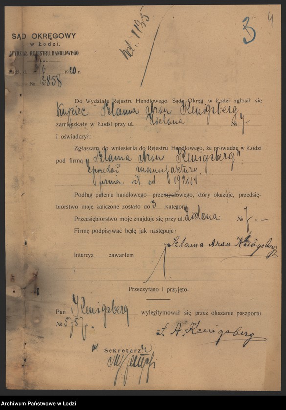 Obraz 6 z jednostki "Szla,a Aron Kenigsberg - sprzedaż manufaktury"