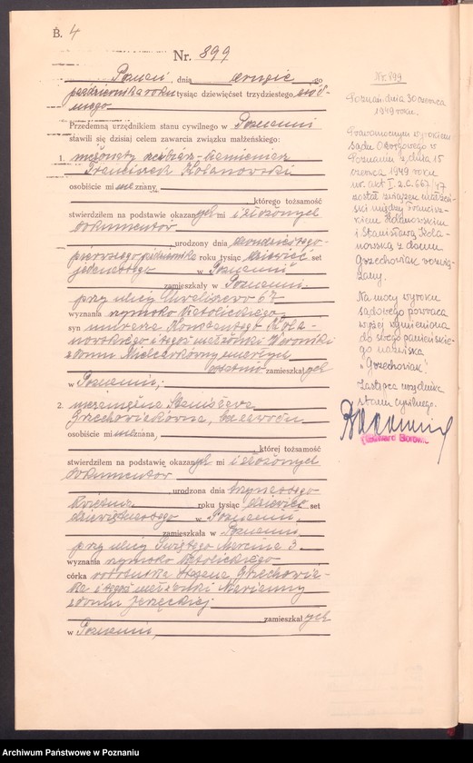 Obraz 6 z jednostki "Księga miejscowa małżeństw tom IV [Rejestr główny małżeństw]"