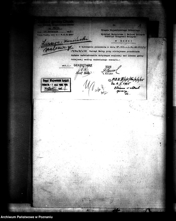 Obraz 5 z jednostki "Regulacja hipoteczna scalonych gruntów wsi Lisewo powiatu konińskiego"