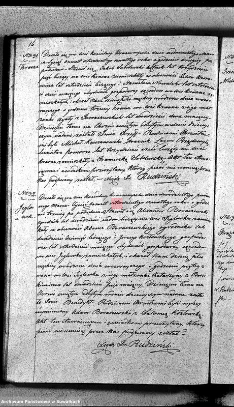 image.from.unit.number "Duplikat Akt Urodzonych, Zaślubionych i Umarłych Parafii Krasnopolskiey z Roku 1844."