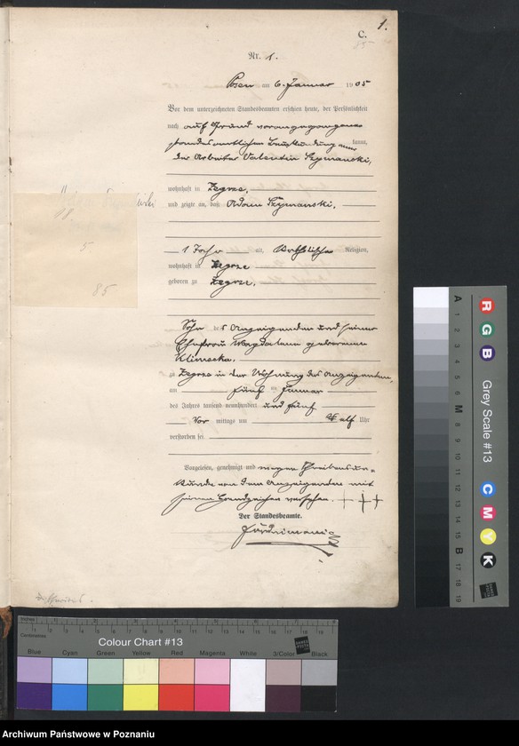 Obraz 3 z jednostki "Księga miejscowa zgonów"