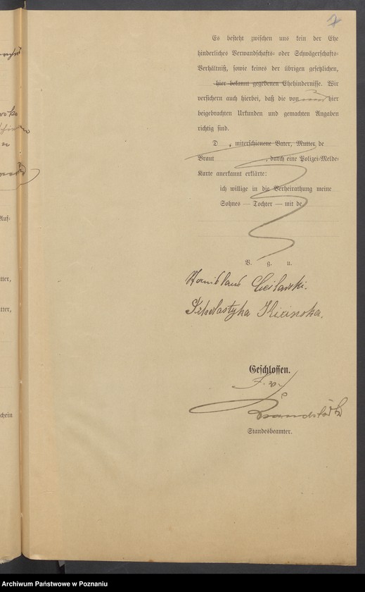 Obraz 12 z jednostki "Die von den Verlobten beigebrachten Urkunden zur Eheschliessung pro 1900"