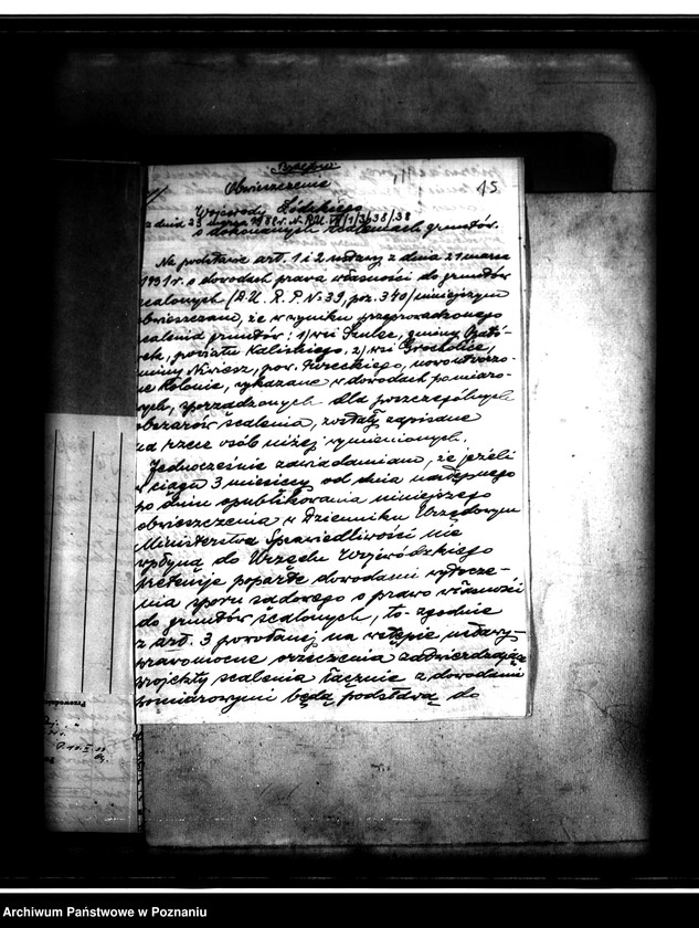 Obraz 19 z jednostki "Regulacja hipoteczna scalonych gruntów wsi Grocholice powiat turecki"