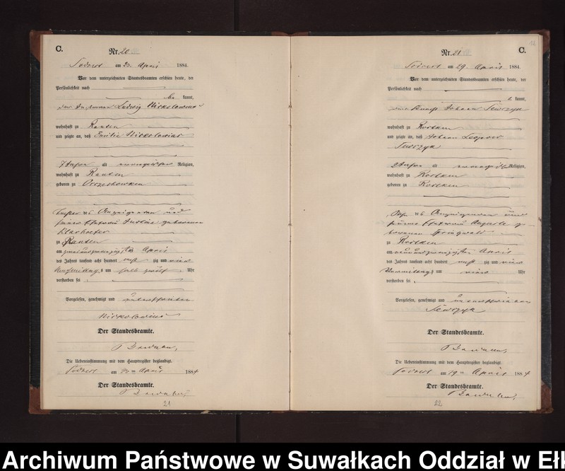 image.from.unit.number "Sterbe-Neben-Register des Preussischen Standes-Amtes Neuhoff Kreis Loetzen"