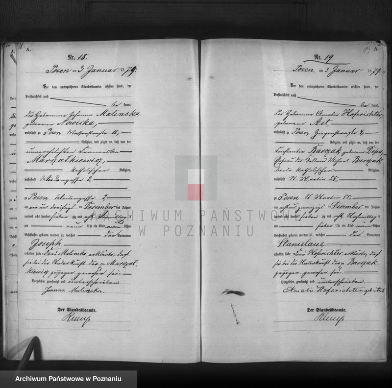 Obraz 12 z jednostki "Księga urodzeń t. I"