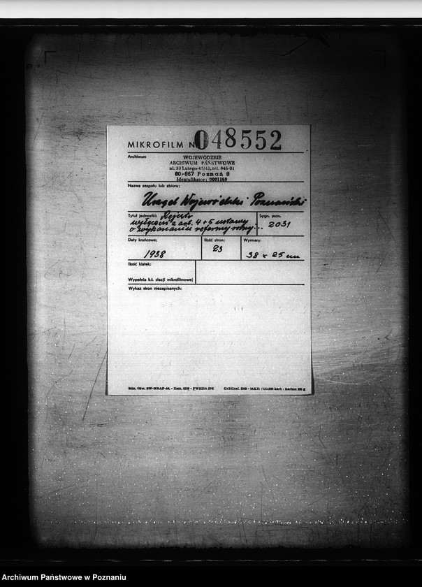 image.from.unit.number "Rejestr wyłączeń z art. 4 i 5 ustawy o wykonaniu reformy rolnej majątku Gędecz i Strzelce Górne powiatu bydgoskiego"
