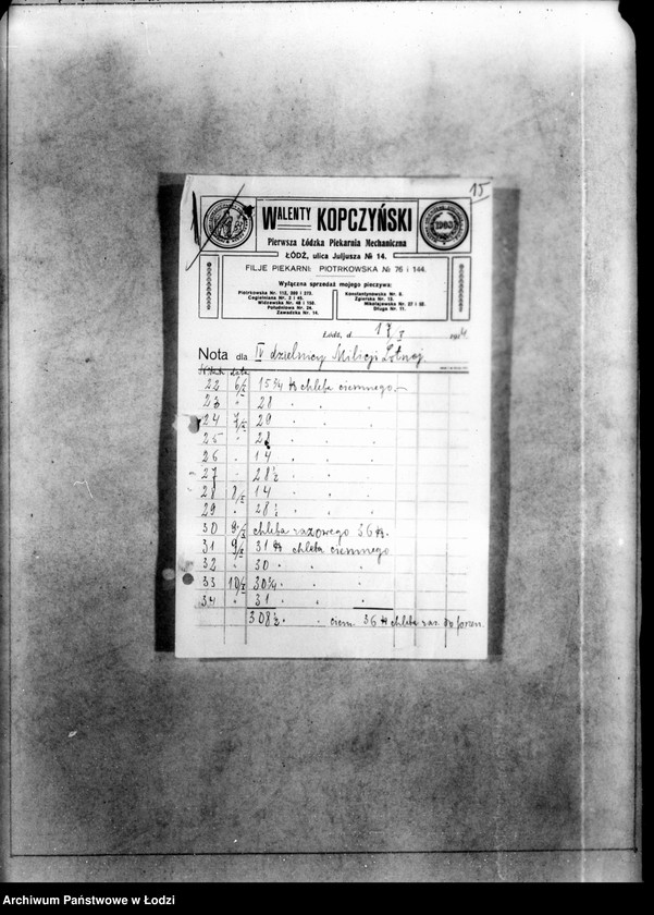 Obraz 18 z jednostki "Raporty kasowe Milicji Obywatelskiej dzielnica II"