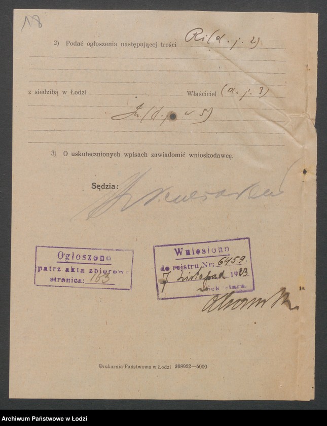 Obraz 20 z jednostki "Towarzystwo Gimnastyczne w Zgierzu- R.Ekkert- prowadzenie piwiarni"