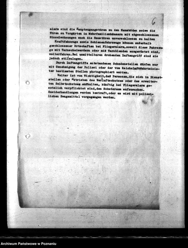 Obraz 10 z jednostki "Baupläne der Luftschutz und Brandwache für Dienstgebäude Posen, Felix- Dahn- Platz 17."