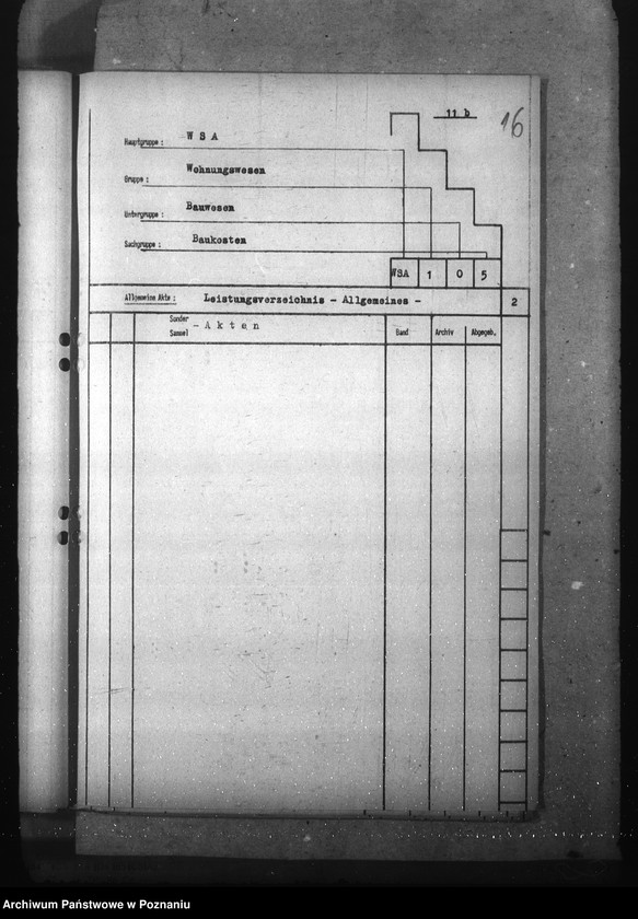 Obraz 20 z jednostki "Wykaz dla urzędu Wohnungs- und Sied- lungsamt"
