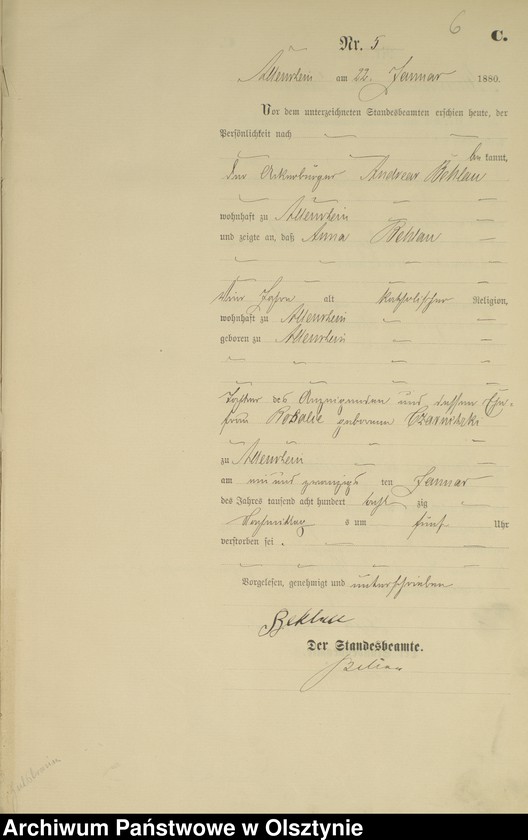 image.from.unit.number "Sterbe-Haupt-Register Nr 1 - 240"