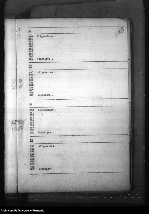Obraz 7 z jednostki "Aktenplan der Abteilung III (Erziehung, Unterricht, Kultur- und Gemeinschafts- pflege)"