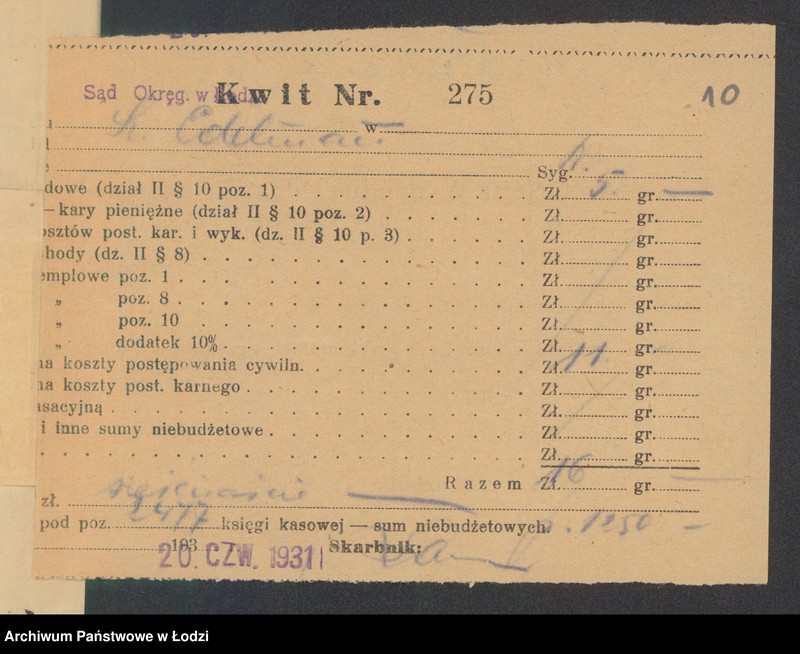 Obraz 12 z jednostki "Szulim Edelman – sprzedaż mat. introligatorskich"