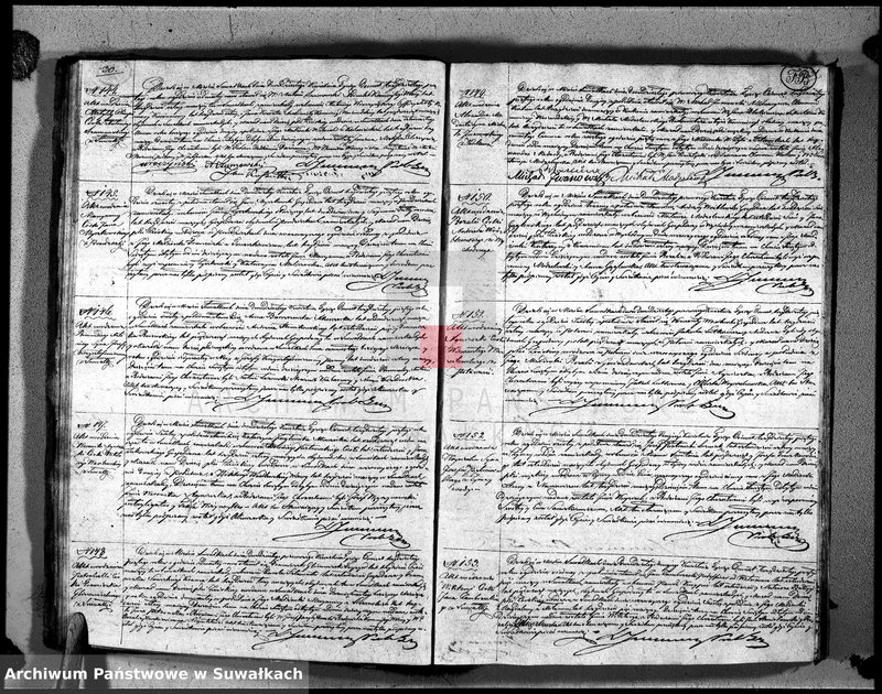 image.from.unit.number "Księga duplikat urodzonych, zaślubionych i umarłych urzędnika stanu cywilnego, parafii suwalskiey na rok 1835"