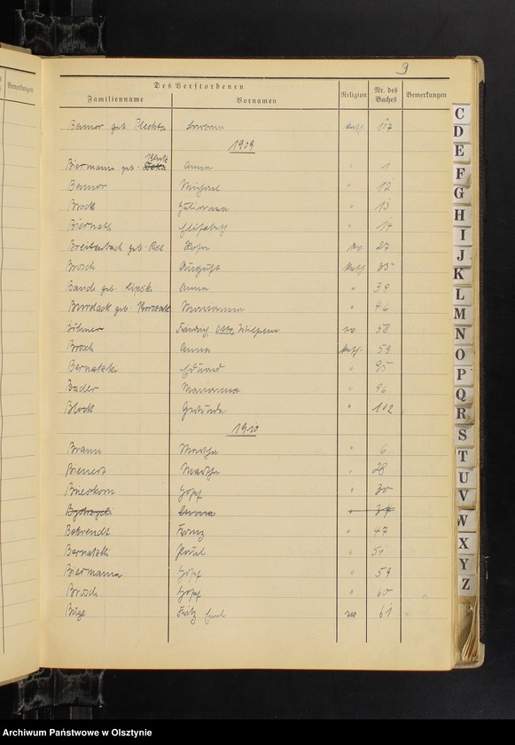 image.from.unit.number "Alphabetisches Namenverzeichnis zum Sterbebuch"