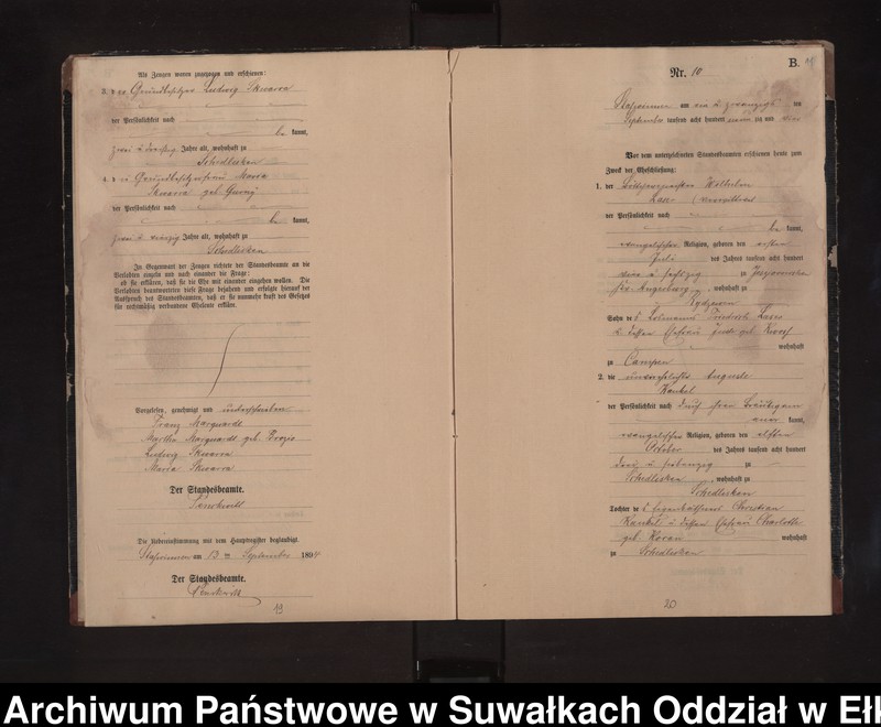 image.from.unit.number "Heiraths-Neben-Register des Preussischen Standes-Amtes Stasswinnen Kreis Lötzen"