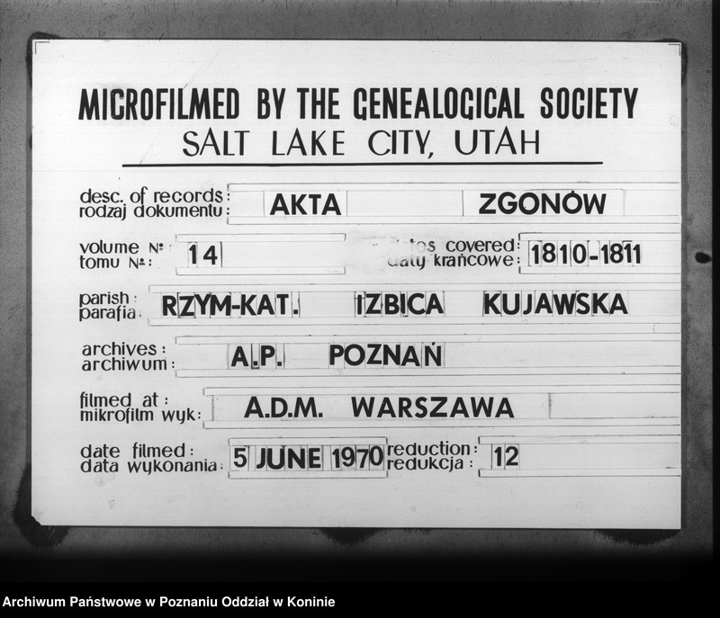 Obraz 1 z jednostki "Księga zmarłych"