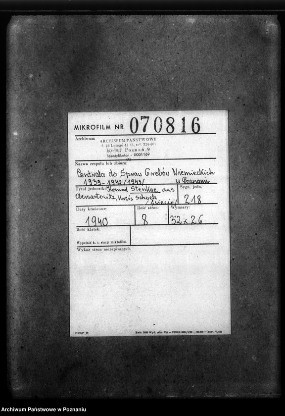 Obraz 2 z jednostki "Konrad Stanke aus Obersartowitz, Kreis Schwetz (Świecie)"