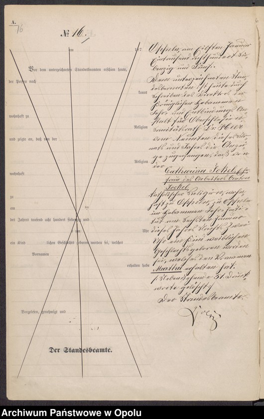 Obraz 20 z jednostki "[Księga urodzeń za rok 1875 Opole nr 1-480]"