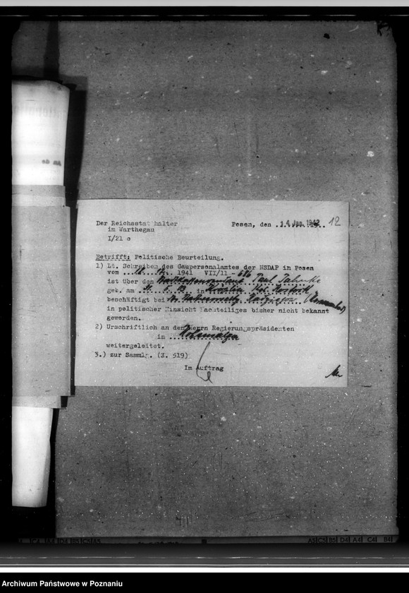 Obraz 17 z jednostki "Politische Beurteilungen der Angestellten"