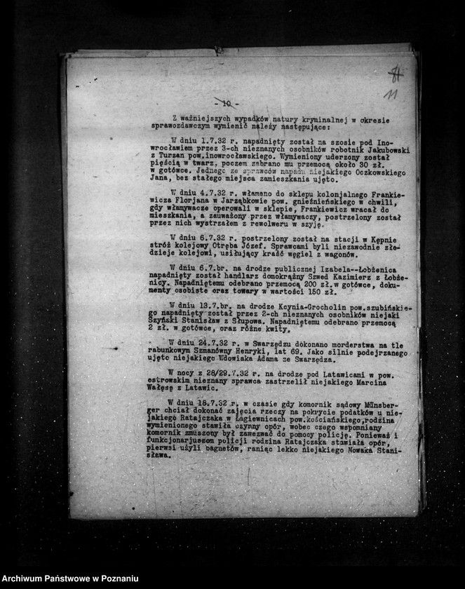 Obraz 16 z jednostki "Sprawozdania okresowe ze stanu bezpieczeństwa za miesiące lipiec grudzień 1933 r."