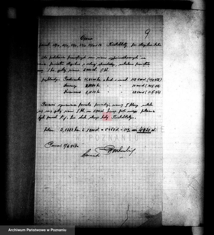 Obraz 13 z jednostki "Operat szacunkowy majątku Białebłota powiatu szubińskiego"