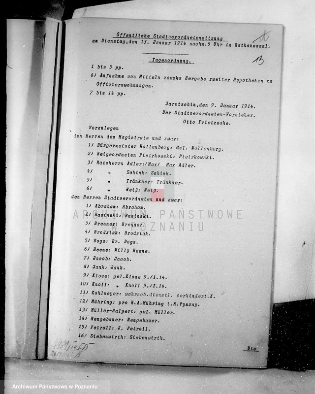 Obraz 17 z jednostki "Die Verwaltung der Stadt Jarotschewo /Jarocin/"