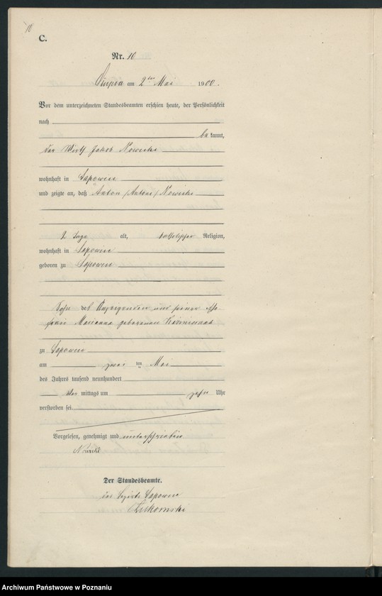Obraz 13 z jednostki "Sterbe-Haupt-Register"