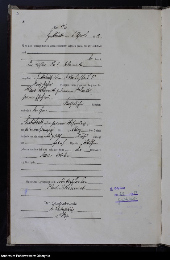 image.from.unit.number "Geburts-Neben-Register Nr 43-151"