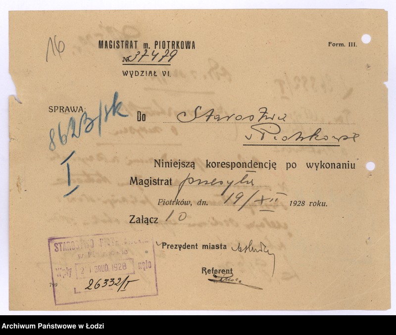 Obraz 19 z jednostki "T-wo Opieki nad Biednymi Żydami w Piotrkowie"