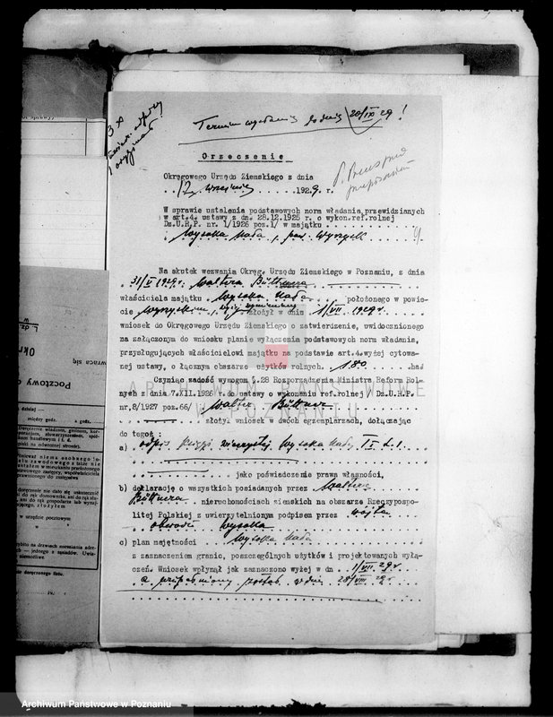 Obraz 16 z jednostki "Majątek Wysoka Mała wyłączenie z art.. 4 i 5 ustawy o wykonaniu reformy Welter Buttner"