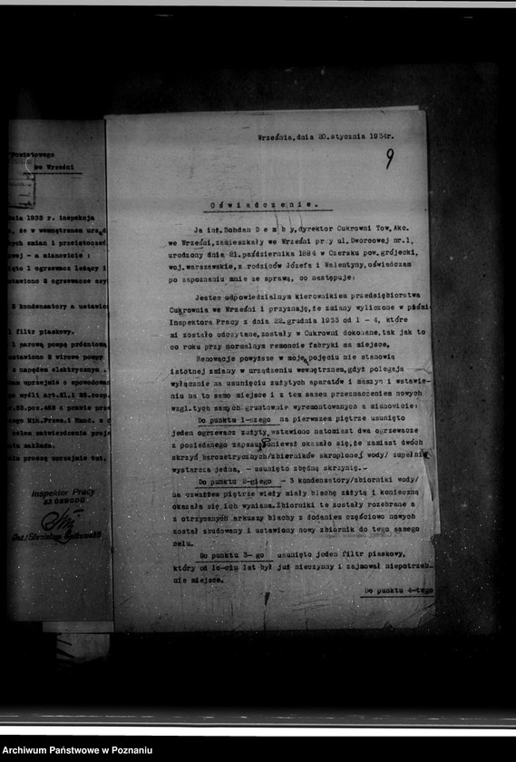 Obraz 13 z jednostki "Zatwierdzenie zakładu przemysłowego /urządzenie cukrowni we Wrześni/ Spółka Akcyjna"