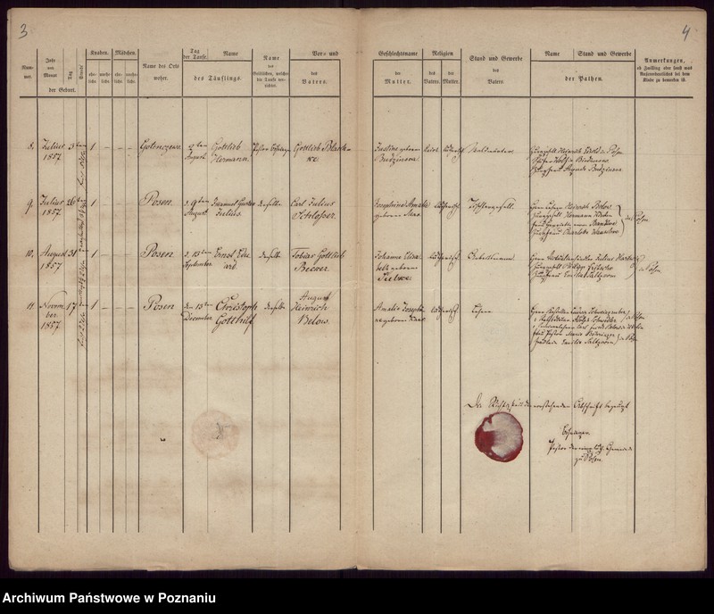 Obraz 4 z jednostki "Duplikat des Taufregisters"