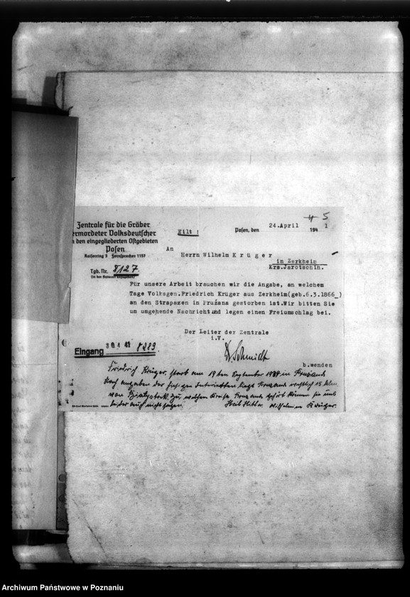 Obraz 9 z jednostki "Zur Fahrt im russische Gebiet- Materiały dotyczące Niemców - obywateli polskich, którzy zginęli w 1939 roku na ziemiach zajętych przez wojska radzieckie"