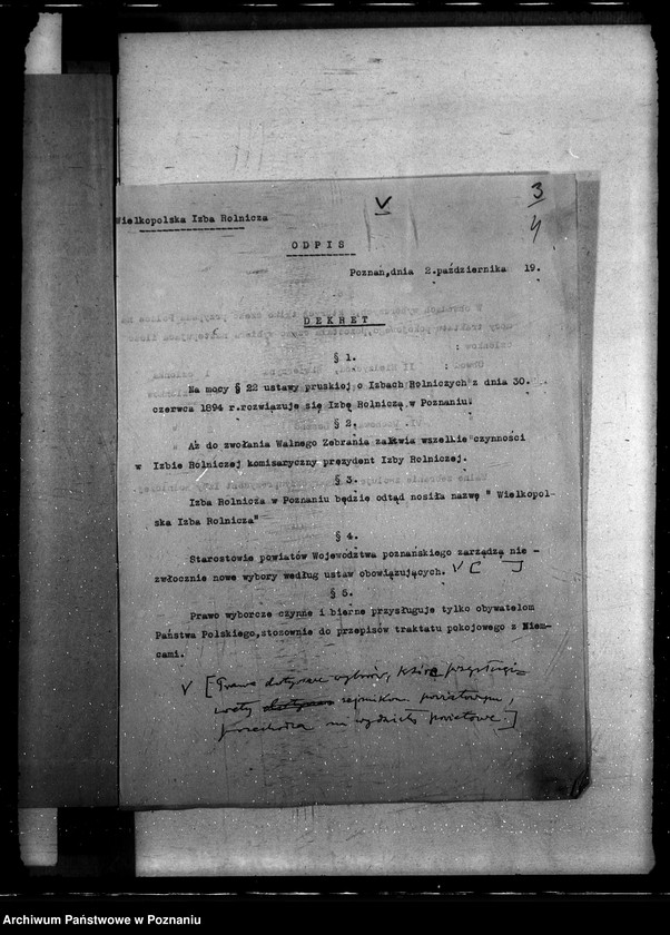 Obraz 10 z jednostki "Sprawy szczegółowo-administracyjne Wielkopolska Izba Rolnicza"