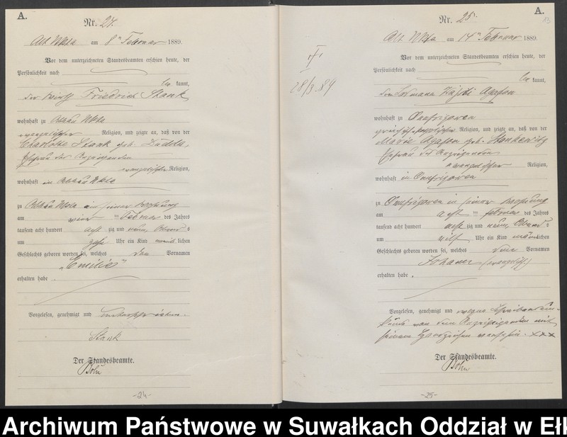 image.from.unit.number "[Geburts-Haupt-Register des Königlichen Preussischen Standes-Amtes Ukta Kreis Sensburg]"