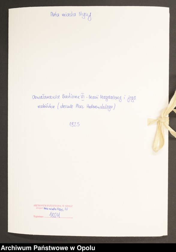 Obraz 3 z jednostki "Obwałowania Bastionu VI – Marii Magdaleny i jego rozbiórka (obecnie Plac Paderewskiego)"