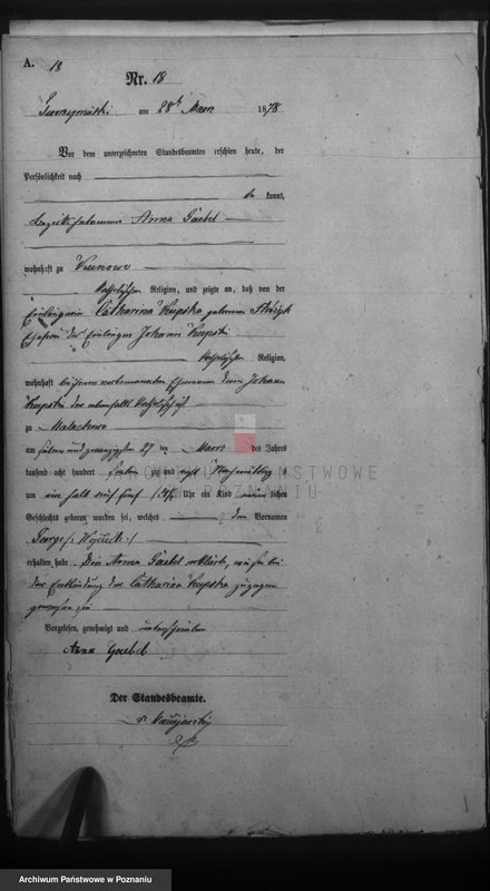 Obraz z zespołu "Urząd Stanu Cywilnego Tworzymierki (pow. gostyński)"