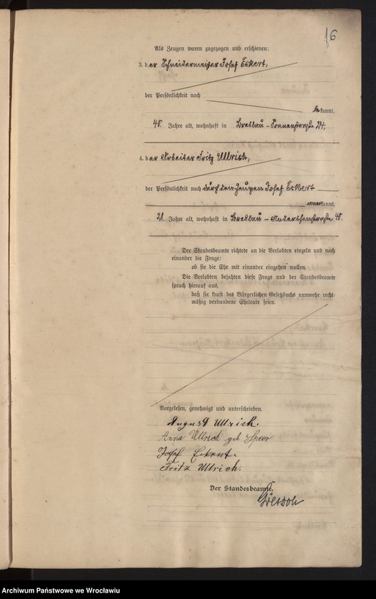 image.from.unit.number "Heiraths-Haupt-Register Breslau I 1900 Band 1"